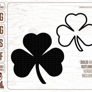 Shamrock outline svg / Clover SVG / Shamrock SVG / St Patrick&#39;s Day Svg, 3 Leaf Clover Cricut Cut Files Eps Dxf Pdf Png - Silhouette Cameo