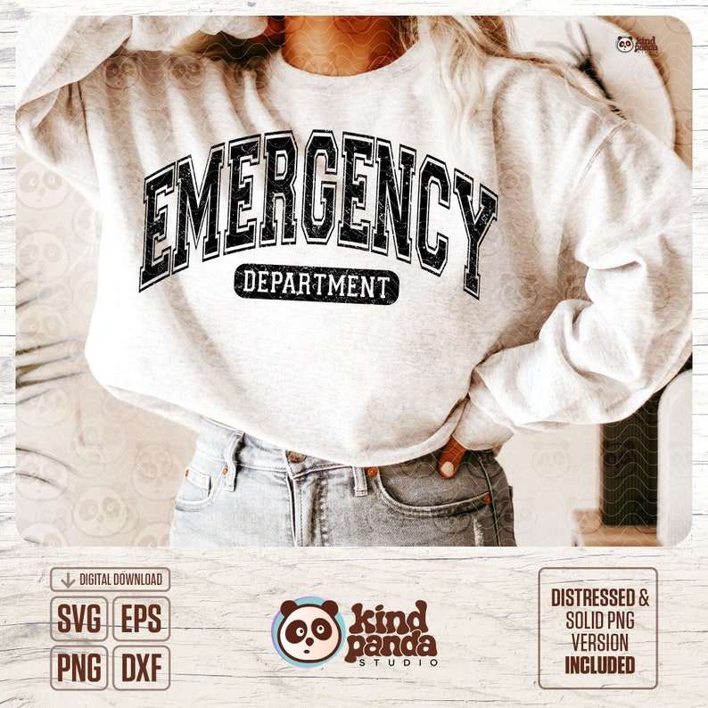 Emergency Department Svg, Digital Downloads, Arc Nurse Svg, Varsity Font Svg, Medical Career Svg, College Font Svg, Svg Files for Cricut