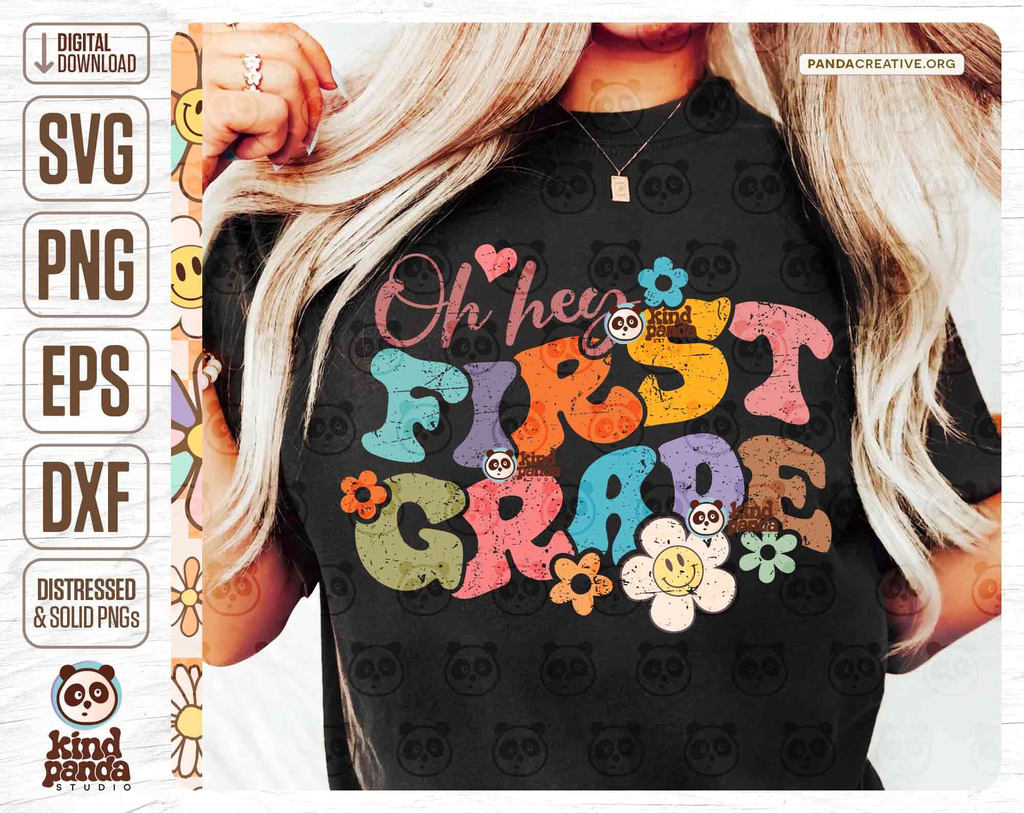 Groovy First Grade SVG PNG, Oh Hey 1st Grade Png Sublimation, Retro 1st ...