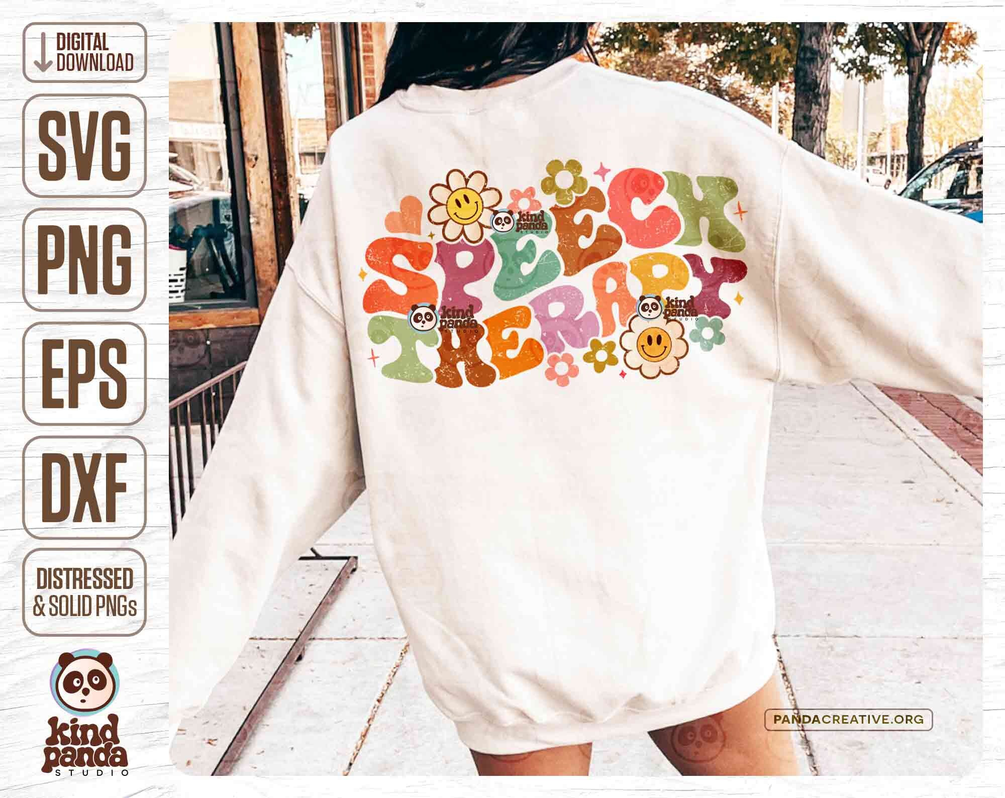 Floral Speech Therapy PNG SVG, Retro Shirt Design, Boho Assistant ...