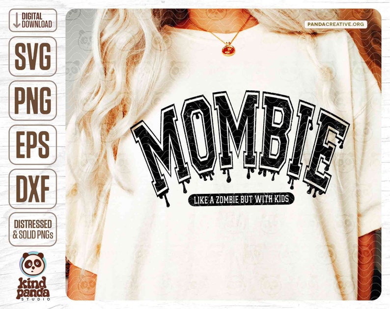 Distressed Mombie PNG SVG, Retro Halloween Mom Shirt Sublimation, Fall png, Spooky Mama svg, halloween svg, Varsity Font Spooky svg download