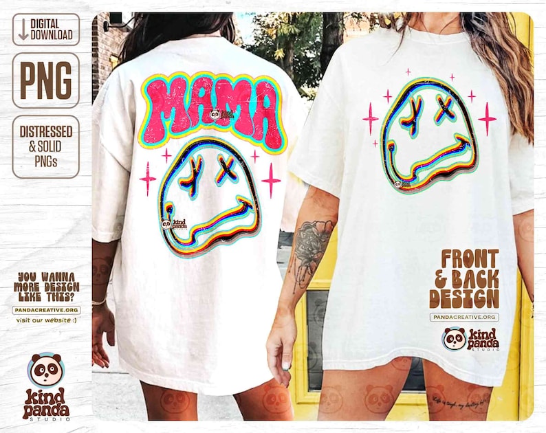 Trendy Smile Face Mama PNG Sublimation, Neon Hot Mom Summer png, Hoodie Shirt Front Back Design, Groovy Popular Preppy mom png download