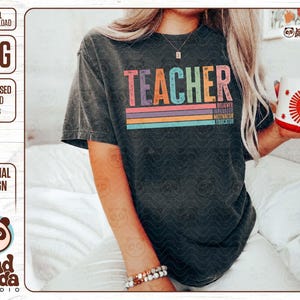 retro vintage teacher png back to school png teacher life png teach png believer innovator motivator educator teacher t-shirt png summer teacher png download dtf transfer design