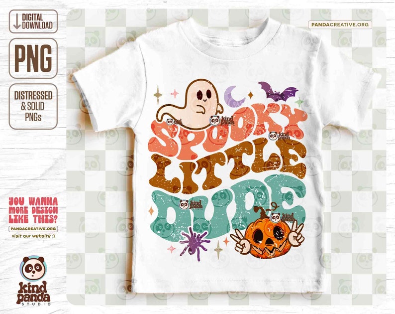 Spooky Dude PNG, Toddler Halloween Sublimation, Boys Halloween PNG, Groovy Kids Ghost, Retro Fall Little Dude Shirt Design, Digital Download