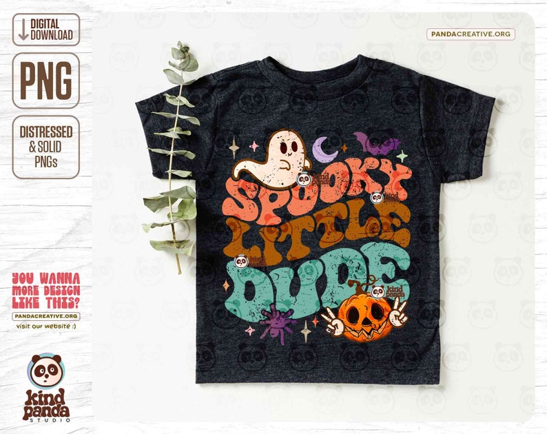 Spooky Dude PNG, Toddler Halloween Sublimation, Boys Halloween PNG, Groovy Kids Ghost, Retro Fall Little Dude Shirt Design, Digital Download