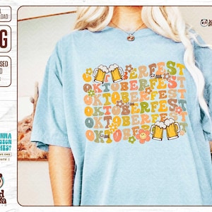 Oktoberfest PNG Sublimation, Retro Beer Fest Tshirt DTF Transfer Design, Prost Ich Liebe Bier, German Beer Fest Graphic Tee png Download