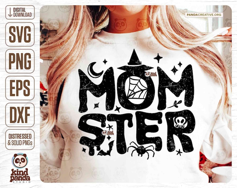 Momster svg, Funny Halloween svg, Halloween shirt svg, halloween mom svg, Spooky shirt svg, spooky svg, png dxf Cricut cut files silhouette image 1