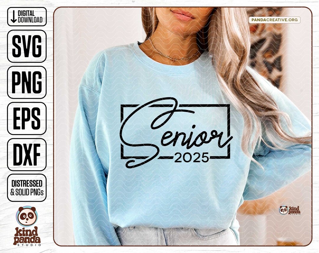 Senior 2025 SVG PNG DXF, Minimal Class of 2025 Sublimation, Graduation ...