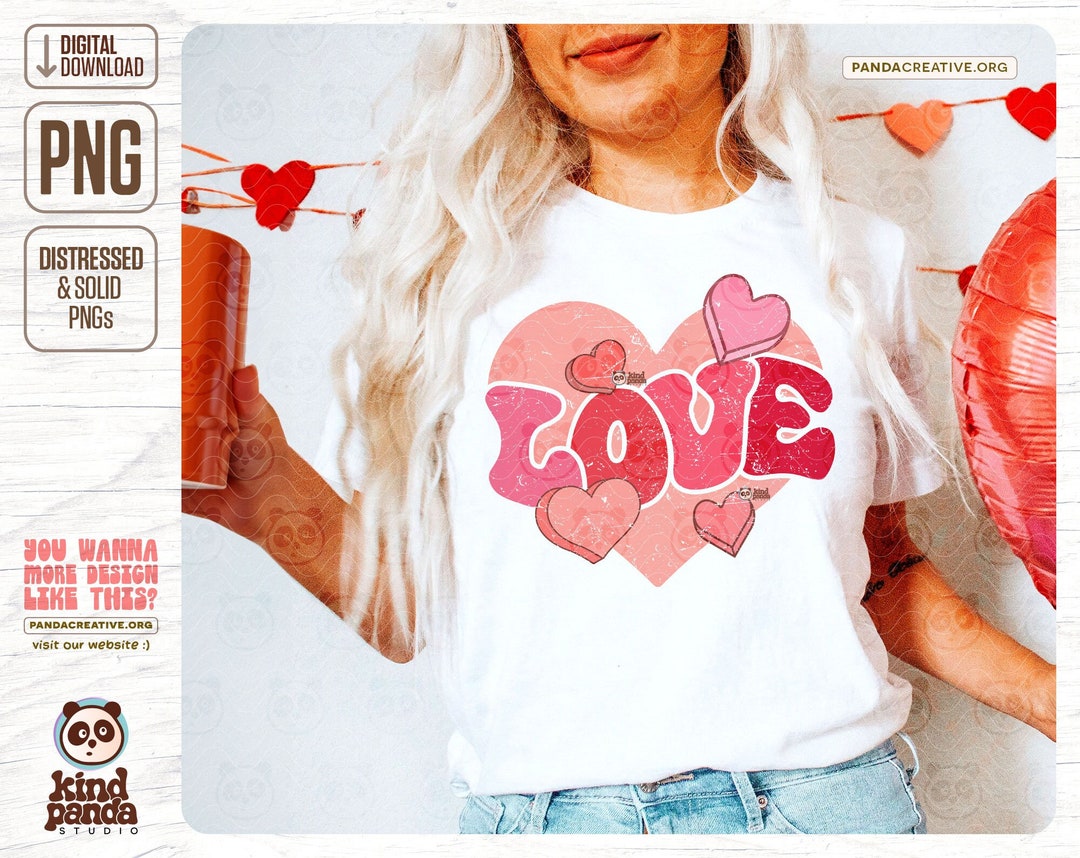Retro Love PNG Sublimation, Valentine's Day Png, Vintage Valentine T ...