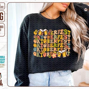 Oktoberfest PNG Sublimation, Retro Beer Fest Tshirt DTF Transfer Design, Prost Ich Liebe Bier, German Beer Fest Graphic Tee png Download