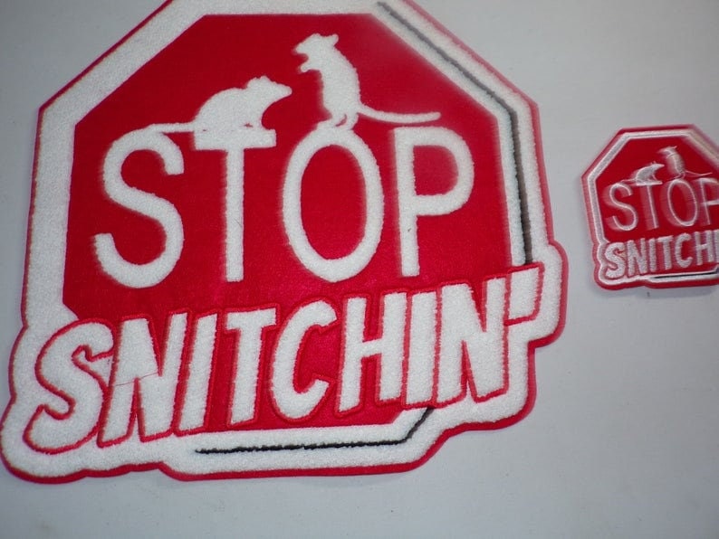 Exclusive Stop Snitching Patch Set - Etsy