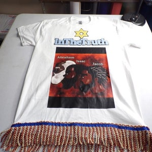 Inthetruth Abraham, Isaac, Jacob White Shirt Red/Gold Fringes