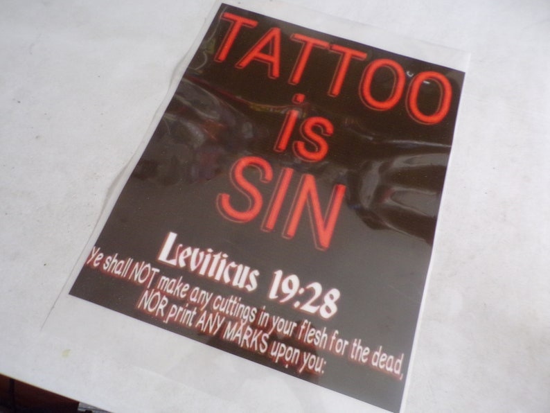 Leviticus Lettering Tattoo is Sin Leviticus 19:28 Iron on Patch - Etsy