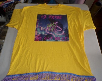 12 Tribes Wake Up We Got Next Yellow Tee Lavender Fringes