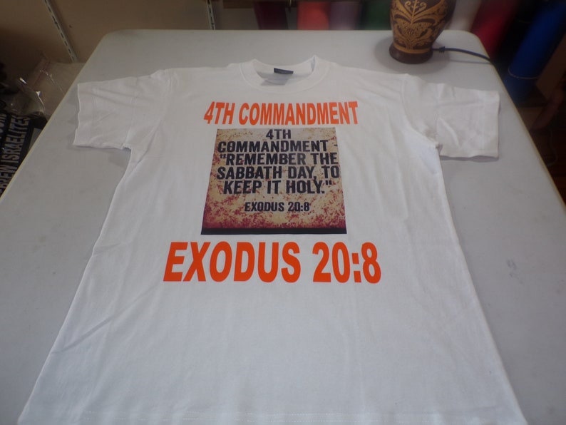 4th Commandment Remember the Sabbath Day and Keep It Holy White Tee ...