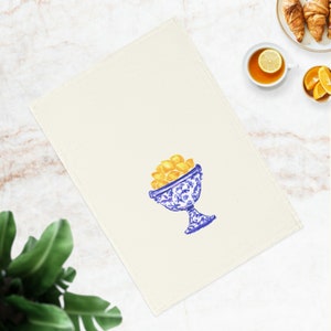 Mediterranean Lemons Cotton Tea Towel