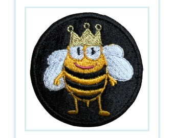 Set of 2 Queen Bee IRON ON Screen Print Transfers for Fabrics Machine Washable Patch - Etsy UK
