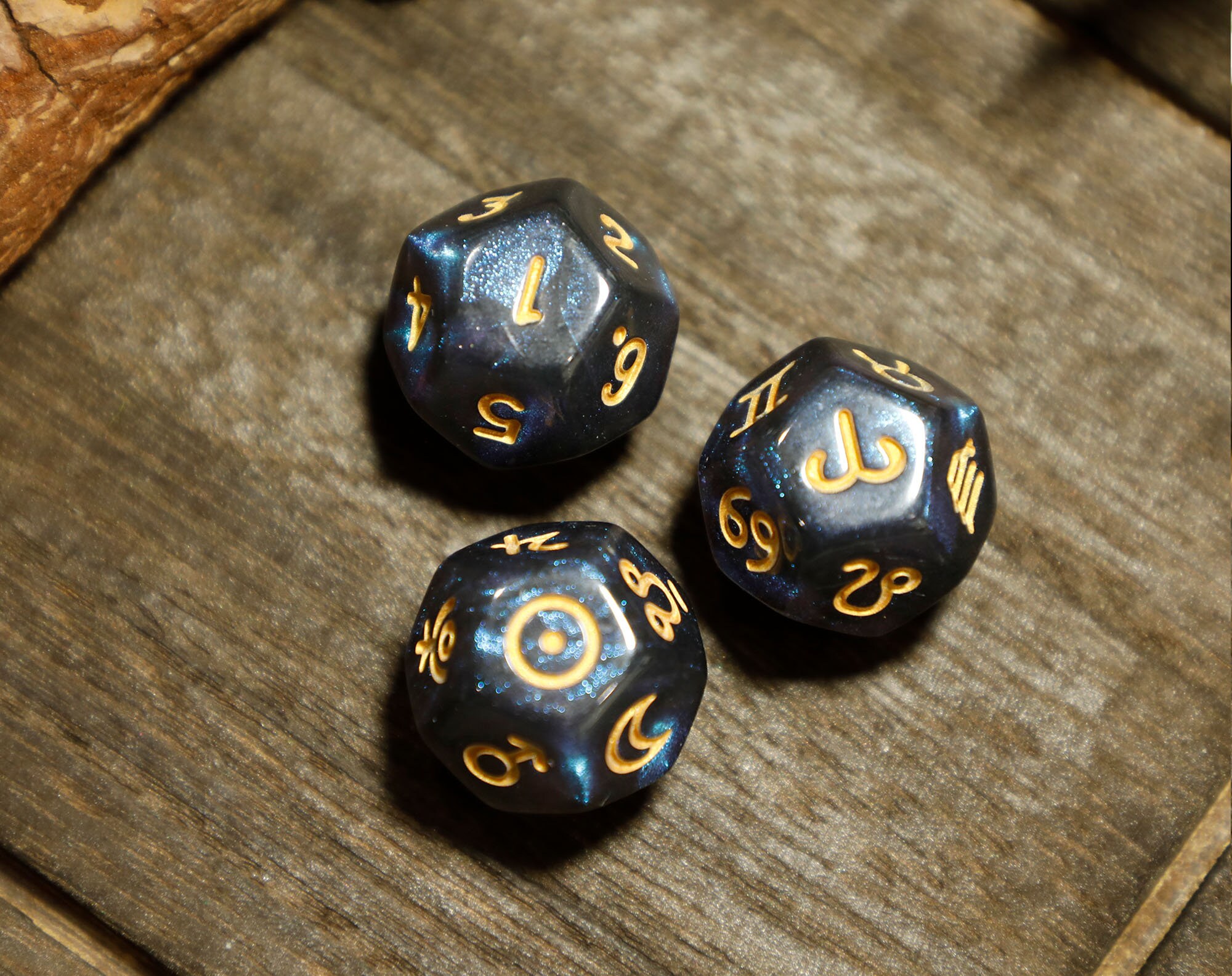 3 Astrology Dice Sets Tarot Dice Divination Tool With Pouch Etsy