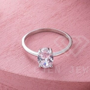 1.5CT Oval Cut Moissanite Engagement Ring Solitaire Wedding Ring For Her Perfect For Anniversary  /Proposal/ Daily Wear Ring Solitaire Ring