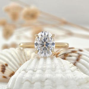 2.5 CT Oval Cut Moissanite Engagement Ring Wedding Ring Promise Ring For her Anniversary Ring Gift For Her Bridal Ring Solitaire Ring