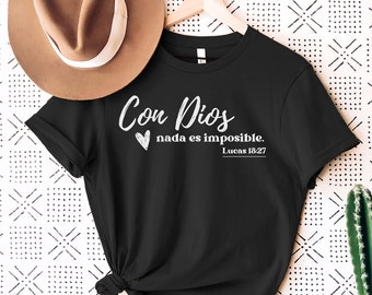 Christ T-Shirt, Spanish Jesus Shirt, Camisas En Espanol, Motivational Shirt, Spanish Christian T-Shirt, Bible Verse Shirt, Christian Gift
