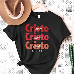 Christus T-Shirt, spanisches Jesus T-Shirt, spanisches christliches T-Shirt, Camisas En Espanol, religiöses spanisches T-Shirt