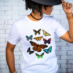 Butterfly T-Shirt, Insect Shirt, Bug T-Shirt, Butterfly Gift, Women T-Shirt, Flying Insect Shirt, Inspirational Tee