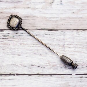 Vintage Antique Ethereal Silver Tone Stick Pin - CB10