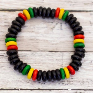 Vintage Hippie Beads Fashionable Wooden Beaded Bracelet 7 inch - CB16