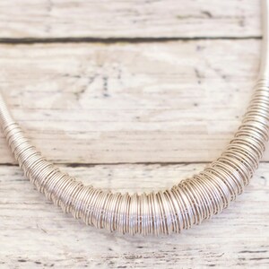 Vintage Silver Tone Caterpillar Stylish Necklace 20 inch - CB23