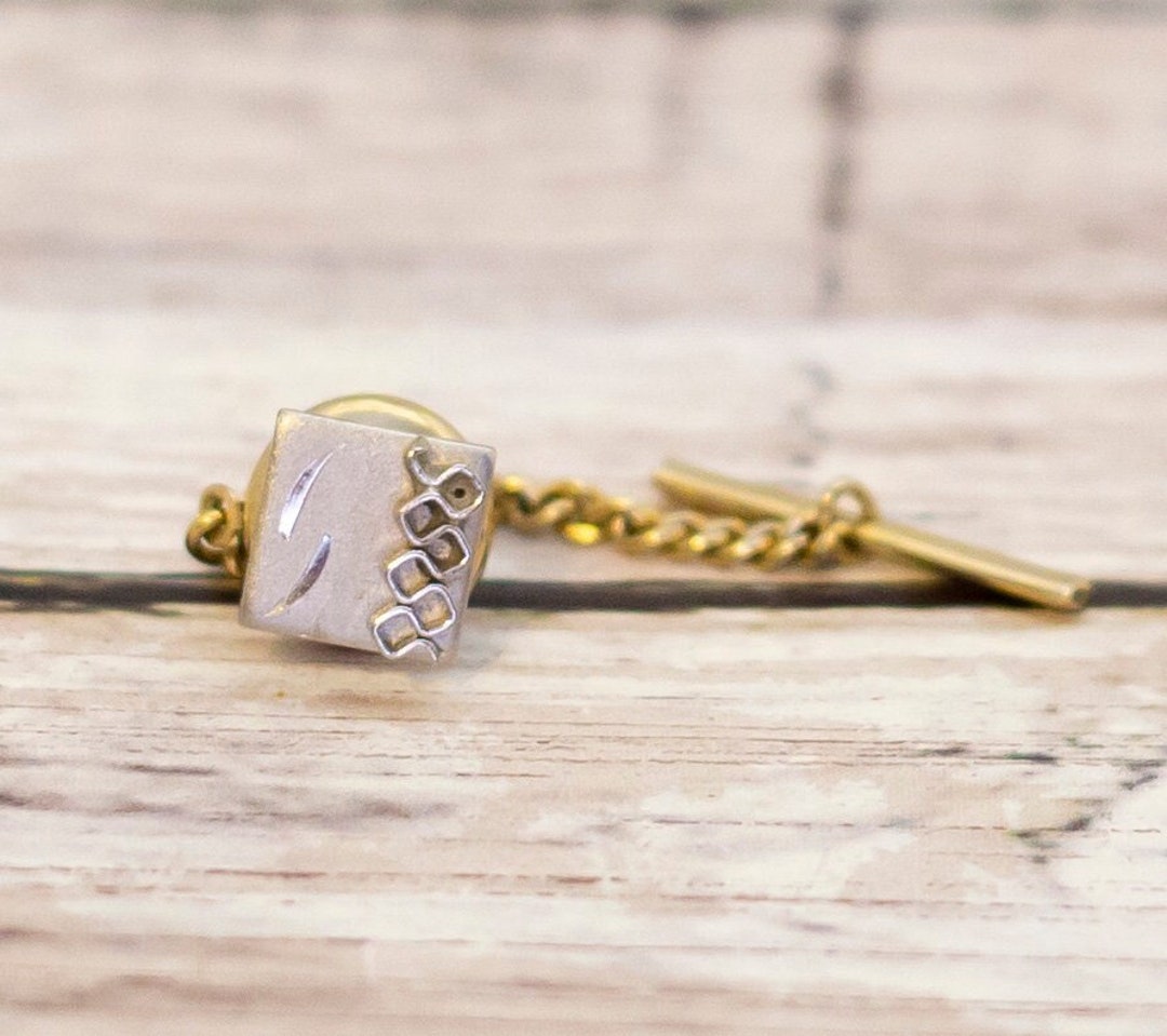 Subtle Tie Pin Vintage Minimalist Formal Tie Pin - CB19 - Etsy