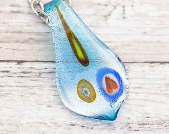 Jens イェンス BLUE GLASS MOTIF CHOKERS 24AW Czech Blue Glass Octagon Orante Necklace - Garden Party