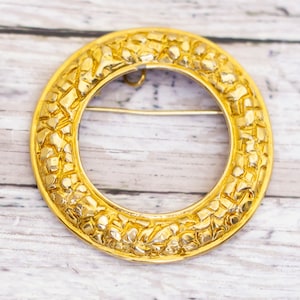 Vintage Circular Geometric Ring Brooch by Panetta - CB3