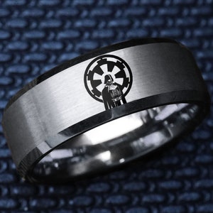 Darth Vader Wedding Ring, Star Wars Wedding Band, Star Wars Ring, Star Wars Engagement Ring, Empire Ring, Anakin Skywalker Wedding Band