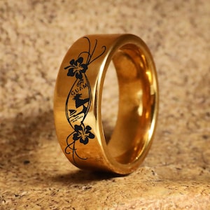 Guam Turtle Wedding Band, Guam Ring, Guamanian Ring, Chamorro Engagement Ring, Pacific Islander Jewelry, Mariana Islands Ring Hafa Adai Ring