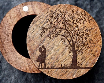 Personalized Ring Box, Love Wedding Ring Box, Ceremony Ring Box, Ring Bearer Box, Engraved Wood Ring Box, Engagement ring box, Proposal Box