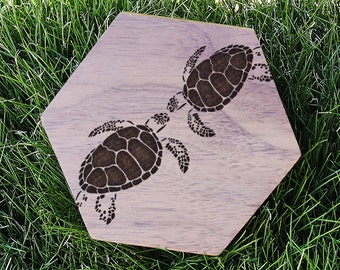Sea Turtle  Wedding Ring Box, Tortoise Engraved Ring Box, Turtle Lover Ring Box, Aquarium Jewelry Box Herbivore Ring Box