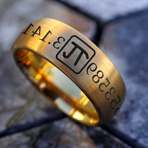 Pi Ring, Mathematician ring, Math Formula gift, Computer Nerd Jewelry, Teacher Wedding Ring, Pi Ring, Programmer Wedding Ring, Math Ring