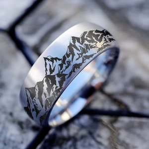 Anillo de bodas de naturaleza, naturaleza salvaje, bosque, anillo de bodas de árboles y bosques, anillo de montaña, anillo de bodas de avalancha, anillo de bodas de bosque, anillo de naturaleza