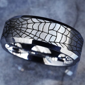 Spider Web Wedding Band, SpiderWeb Wedding Ring, Web Wedding Band, Web Engagement Ring, Web Ring, Spider Web Ring, Spider Web Design Ring