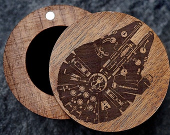 Millennium Falcon Ring Box, Star Wars Proposal Box, I Love You To The Death Star And Back Jedi Order Jewelry Box, Rebel Alliance