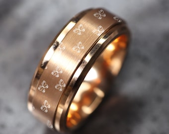 Anello nuziale a farfalla, anello nuziale a falena, gioielli monarca, anello di bellezza alata, gioielli a forma di insetto, anello girevole con gioielli a forma di farfalle - 8 mm