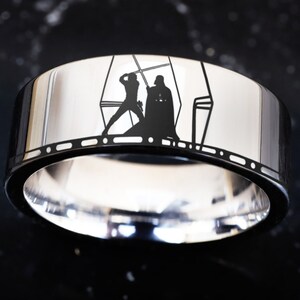 Star Wars Engagement Ring, Darth Vader Wedding Ring, Star Wars Ring, Star Wars Wedding Band, Lightsaber Ring, Star Wars Couple Ring