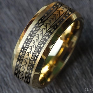 Hawaiian Wedding Ring, Hawaii Wedding Band, Tribal Polynesian Engagement Ring, Samoan Ring, Tribal Ethnic Cultural Ring, Tribal Ring, Hawaii