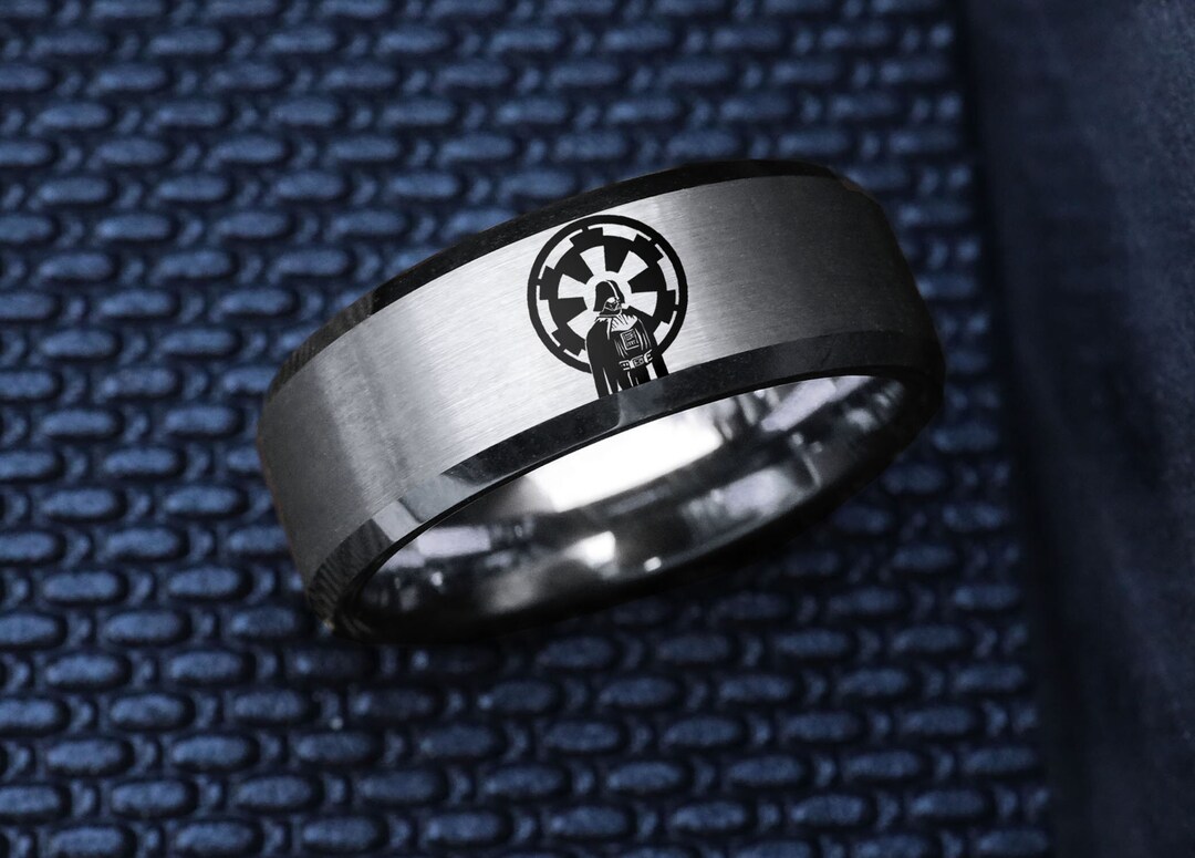 Darth Vader Wedding Ring, Star Wars Wedding Band, Star Wars Ring, Star