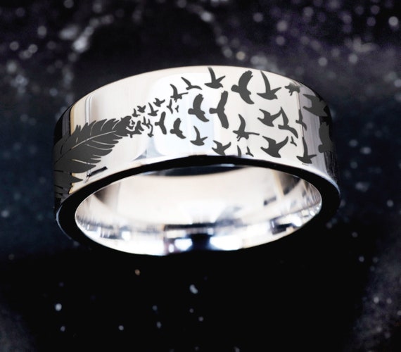 Love Birds Silver Couple Rings – purpleluck.co