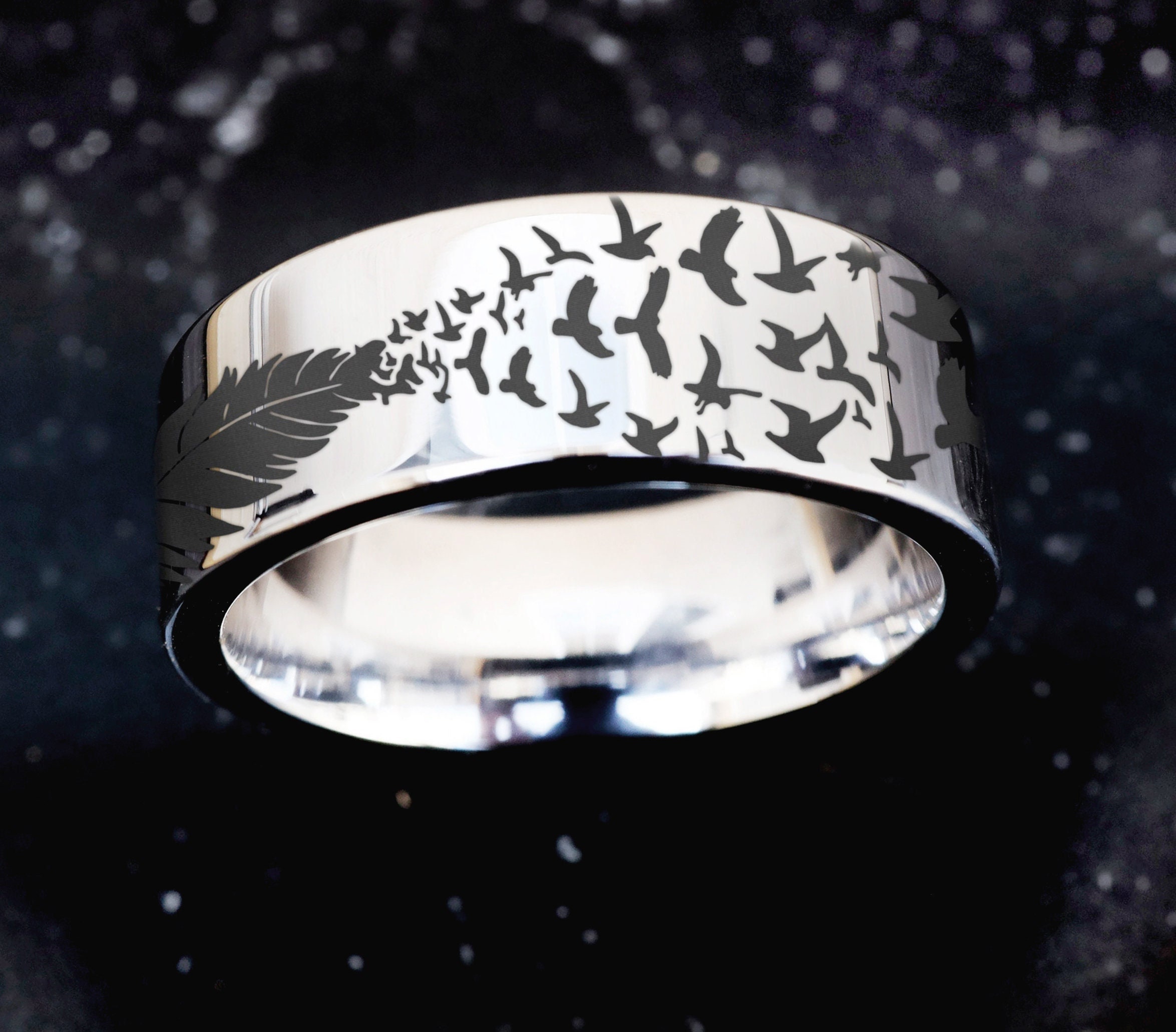 Mens Duck Band Wedding Ring