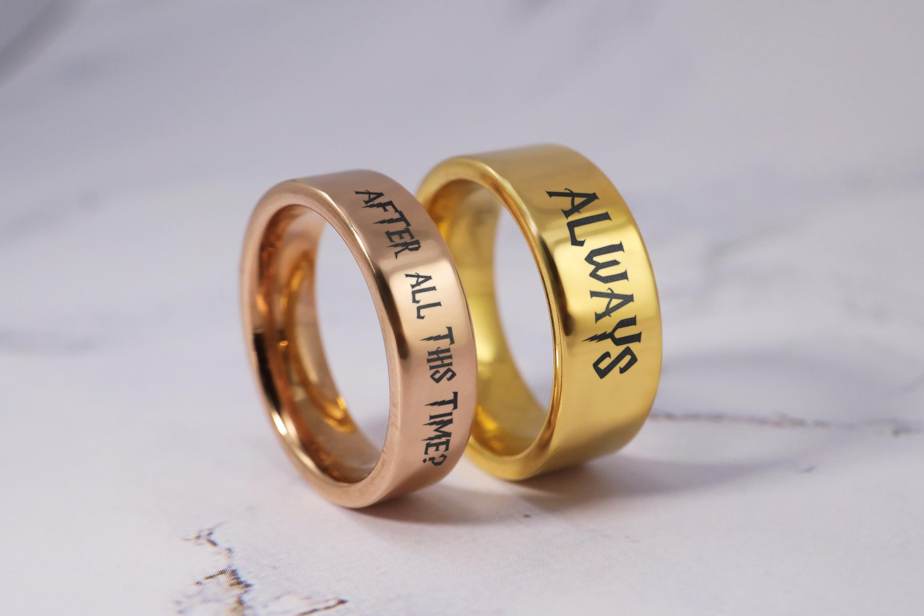 Wizard Matching Wedding Bands, Sorcerer Wedding Ring, Magician
