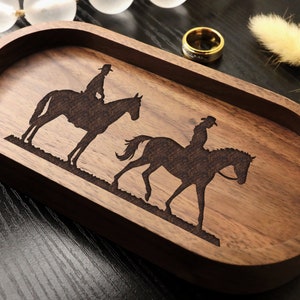 Western Cowboy Ring Dish, Cowboy Cowgirl Trinket Tray, Horse Rancher Jewelry, Cowboy Boots and Hat Ring Holder, Horseman Ring Dish,