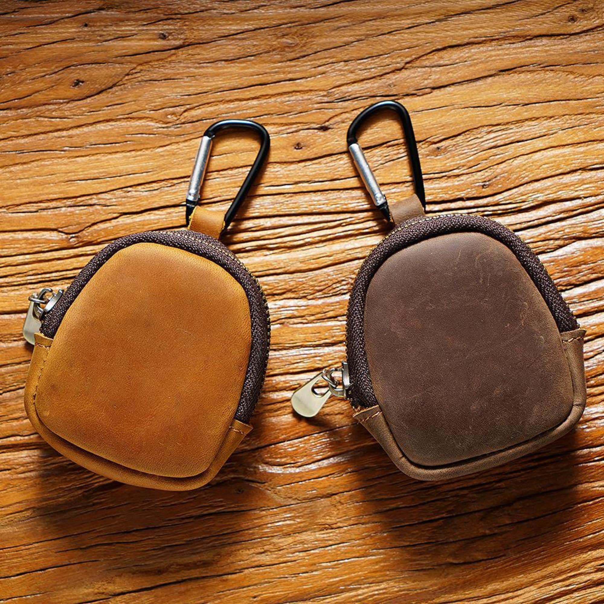 Personalized Leather Rosary Pouch, Storage Bag for Headphones, Keys, And Data Cables, Custom Coin Purses, Mom Gift